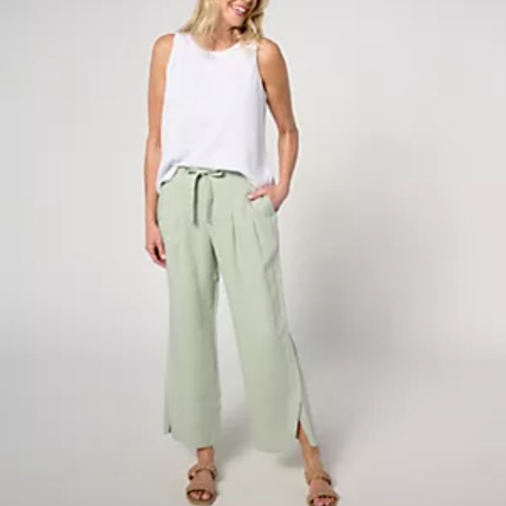 AnyBody Linen Blend Pull-On Pant